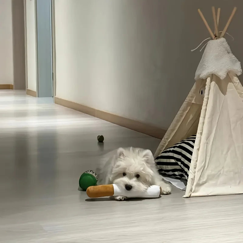 SI, parece un cigarro... y si, tu perro lo quiere